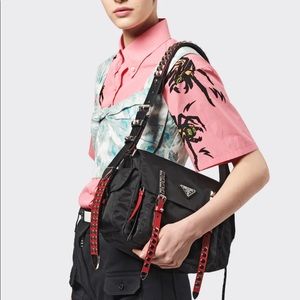 Prada Studded Nylon Bag